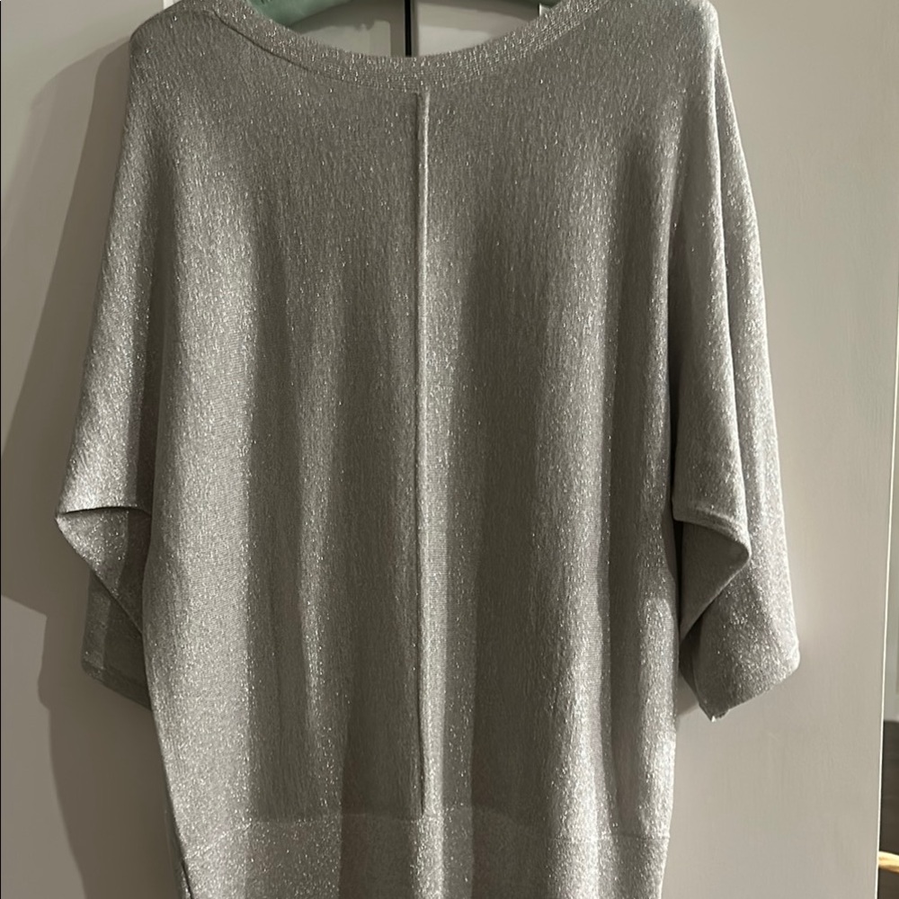 Talbots Elegant Silver Women's tunic Sweater